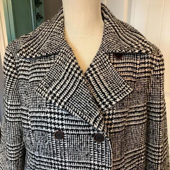 GAP Black and White Houndstooth Double-Breasted Jacket - Picture 2 of 7